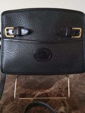 Dooney & Bourke Vintage Equestrian Pebble Leather Crossbody Bag GUC